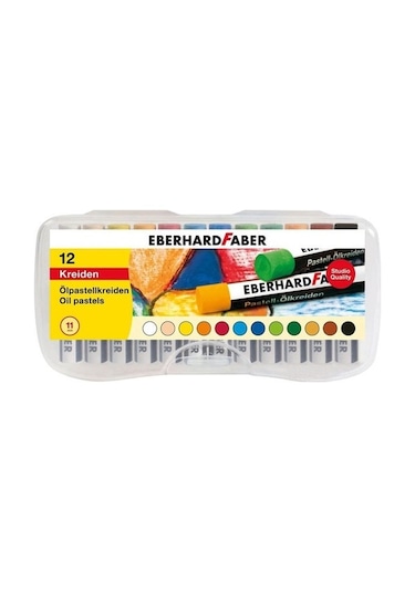 Eberhard Faber Pastel Boya 12 Renk Plastik Kutu (522013)