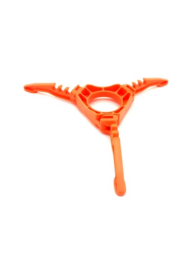 Mufunye Kamp Gaz Kartuşu Desteği - Katlanabilir Hafif Plastik, Anti-kayma Ayaklar, Dış Mekan Pişirme İçin Sabit Tutucu Turuncu