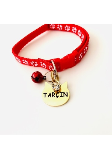 Metal Kedi Künyesi Bez Kedi Tasması