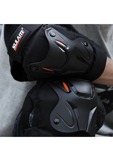 Primepickings Sulaıte Motosiklet Sürüş Ekipmanı Dişli Off-road Koruyucu Düşme Önleyici Dirsek Pedisi Siyah Standart