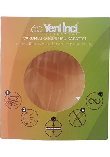 Yeni İnci Vakumlu Göğüs Ucu Bandı 0070 Ten