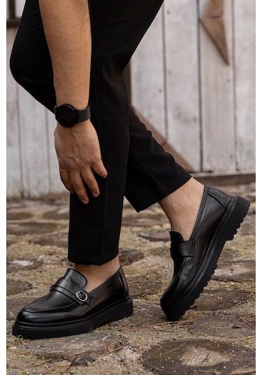 D0553 Günlük Ortopedik Erkek Klasik Ayakkabı Siyah