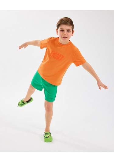 Skechers B Essentials Sweatshort Büyük Erkek Çocuk Dark Green Şort Sk2510144-300 Dark Green