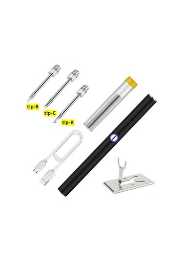 Pazly Taşınabilir Şarjlı Mini Lehim Makinesi - Usb Hızlı Isınma, Değişebilir Uçlar, Dıy & Elektronik Projeler