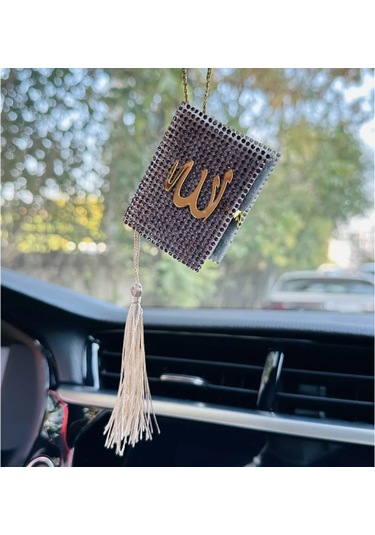 Lila Taşlı Dikiz Aynası Allah Yazılı Kuran-ı Kerim