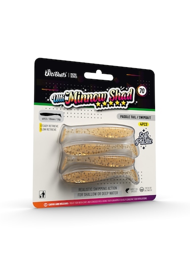 Ulti Baits Minnow Shad Silikon Balık 70mm 1,6gr 4 Adet, Ub-c10
