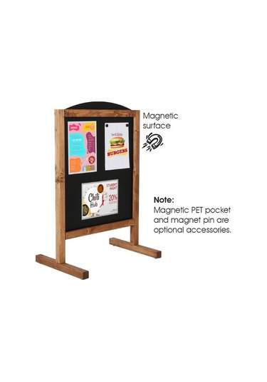 Ahşap Miniboard 60x78cm Siyah Siyah