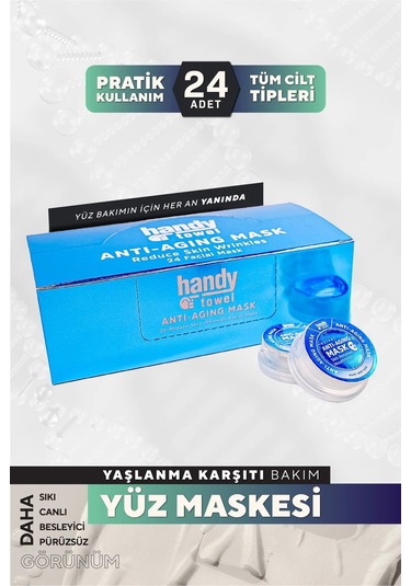 Handytowel Yaşlanma Karşıtı Kağıt Yüz Maskesi 24'lü