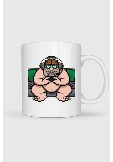 Ani Saldırı Garry 'nin Mod Gamer Tişört Baskılı Kupa Bardak Beyaz