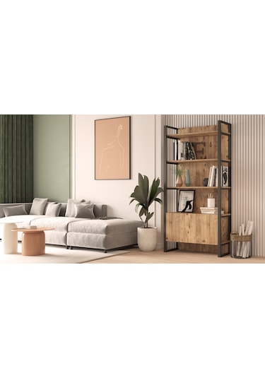 Robin Home Vegas Serisi No 6 Kitaplık Kapaklı