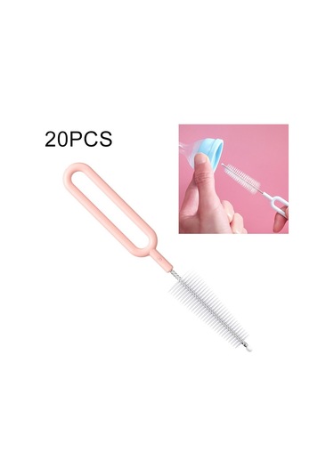 Sones 20 Adet Naylon Biberon Temizleme Fırçası Döner Çaydanlık Fırçası Fosfor