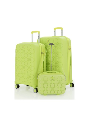 Mçs Polipropilen 3lü Valiz Seti Büyük & Orta & Makyaj V376 S23sy1000051-set 00194 Açık Sarı