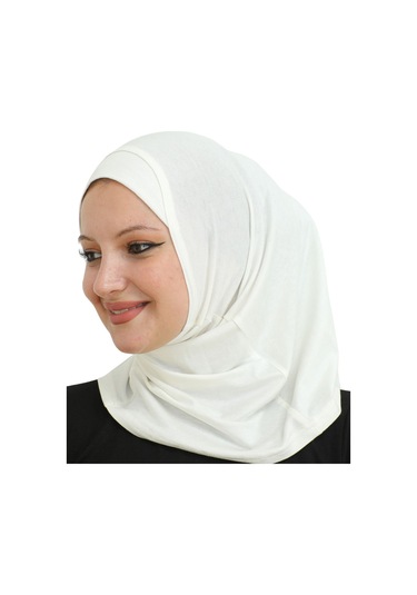 Spor Başörtüsü Kadın Hazır Giyim Türban Viskon Eşarp Şal - Krem Krem