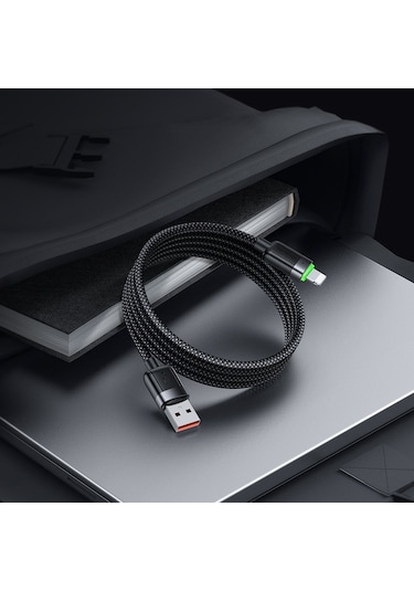 Mcdodo CA-6000 USB İphone Uyumlu Şarj Kablosu 1.2 M Siyah