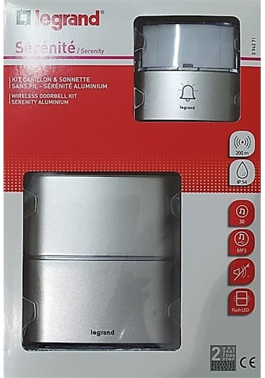 Legrand 094210 Serenity Kablosuz Zil 200 Metre Menzil