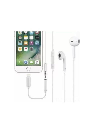 Gajeena İphone Uyumlu İçin Beyaz 3.5mm Kulaklık Çevirici, Lightning Bağlantısı İle Müzik Dinleme Adaptörü