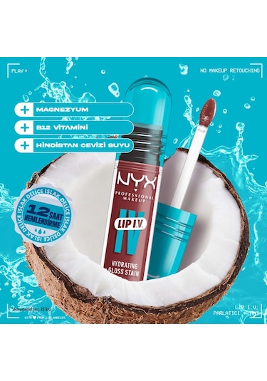 Nyx Lıp I.v. Vitamin İçeren Parlatıcı + Tint - 08 Drippin' In Ros 08