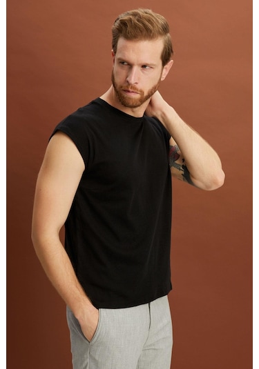 Alexander Gardi Alexandergardı Pamuklu Kolsuz T-shirt E21-71000 001