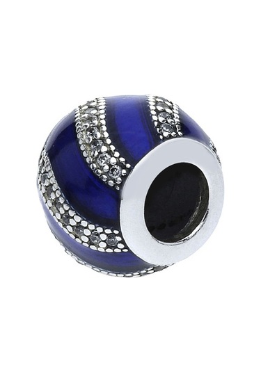Nur Silver Mavi Sarmal Gümüş Charm Nur-bl00114