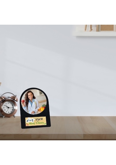 Diyetisyenlere Özel Fotoğraflı Ahşap Masa Üstü Çerçeve