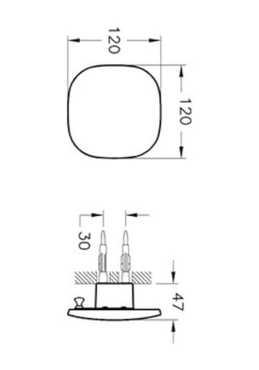 VitrA Eternity Tekli Büyük Kare Askı Krom A44881 Çok Renkli
