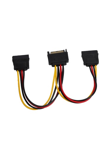Mufunye Sata Cihazları İçin 4pin'den 15pin'e Güç Adaptör Kablosu - Ssd, Hdd Ve Optik Sürücüler İçin 5v/2a & 12v/2a Destekli Genişletme Kablosu