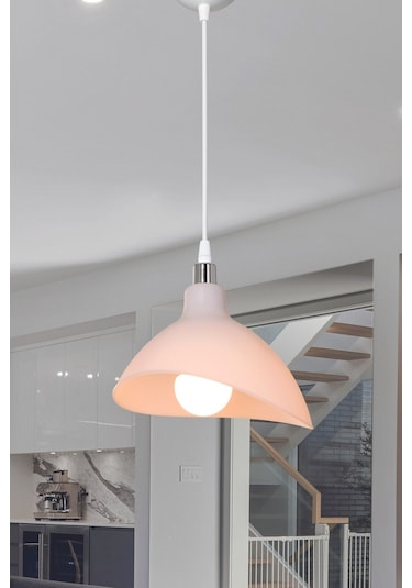 Beyaz Opal Sarkıt Avize Yatak Odası Salon Mutfak Koridor Lamba Psk18 Beyaz