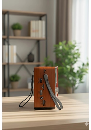 Blackbird Kırmızı Ktf-1647 Nostaljik Ahşap Görünümlü Fm Radyo Usb/tf Kart Mp3 El Feneri