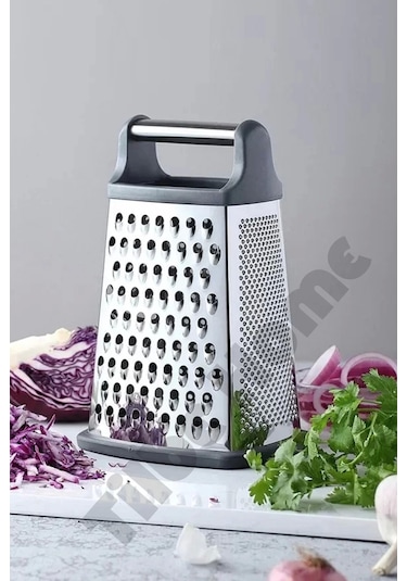 Paslanmaz Büyük Boy Çelik Rende Çok Işlevli Silikon Tabanlı Çok Fonksiyonlu Peynir Doğrayıcı Rende