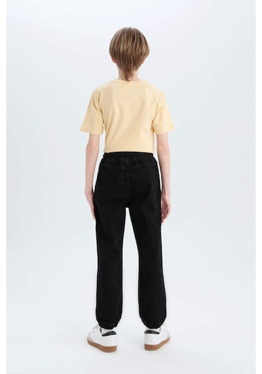 DeFacto Erkek Çocuk Jogger Fit Esnek Bantlı Paça Jean Pantolon D6552A825SPNM40