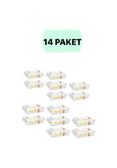 Sleepy Sensitive 90 Yaprak 14'li Paket Islak Mendil & Havlu Tekli