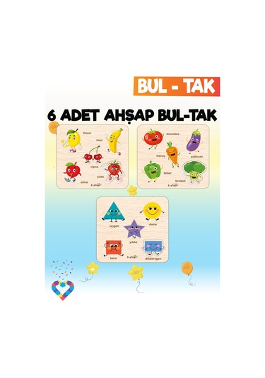 Eğitici 6 Adet Bul-tak Oyuncak-2