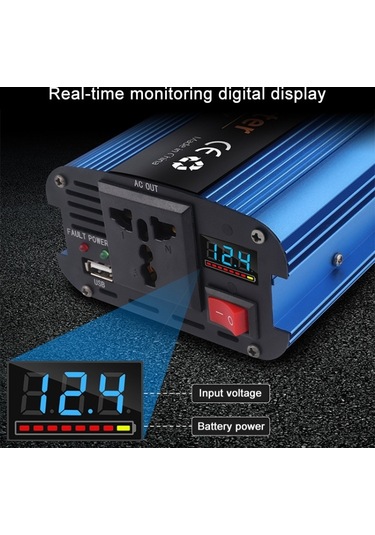 Sones Carmaer 500w Araba Akıllı Çok Fonksiyonlu Dijital Ekran İnvertör Ev Güç Dönüştürücü, Özellikler:24v İla 220v