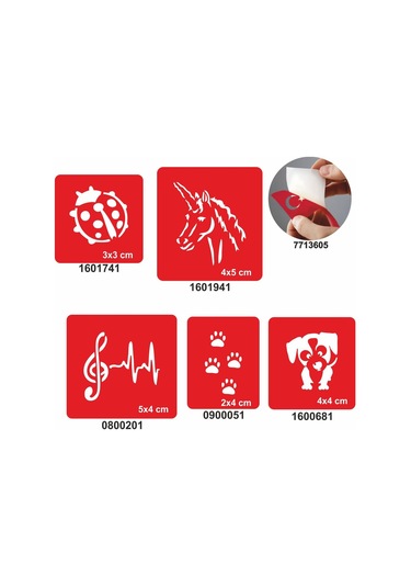 Müzikseverler 5 Li Set Geçici Dövme Kına Şablonu