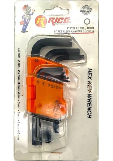 Rico Rc2899 Allen Anahtar Takımı 9 Parça