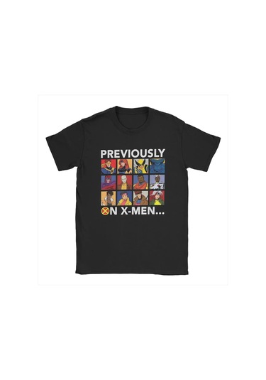 Mınıso X-men Wolverine Karakter Baskılı %100 Pamuk Erkek T-shirt - Kısa Kollu Crewneckbordo Bordo