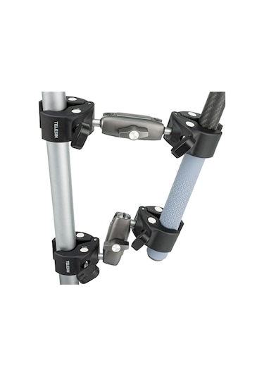 Telesın Çift Başlı Yengeç Kelepçesi Telesin Double Clamp Mount