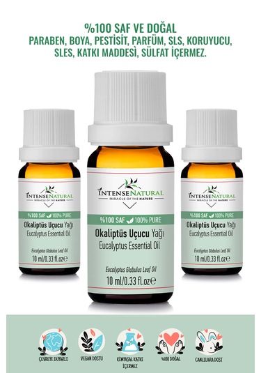 Intense Natural Okaliptüs Uçucu Yağı 3 x 10 ML