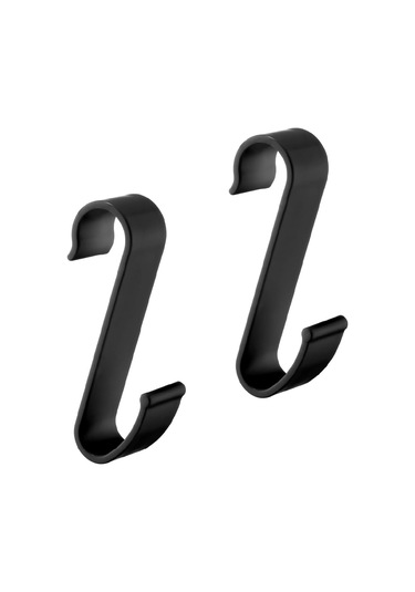 Havlu Askısı Havlupan Ve Duşakabin Uyumlu, Plastik Askı, 2 Adet Siyah Siyah