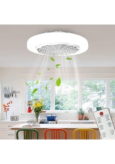 Ebitda Reedark E27 Akıllı Tavan Vantilatörü - Led, 3 Renk, Uzaktan Kumandalı, Sessiz, 230x230x110mm