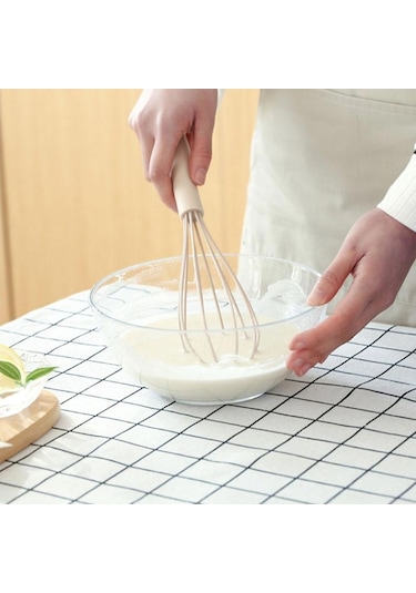 Soulader 6 Inç Silikon Çırpma Teli Manuel Yumurta Çırpıcı Süt Köpürtücü Kaymayan Dip Ve Kolay Temizlenen Yüzeyi İle Pratik Mutfak Aleti Pişirme Ve Fırın İçin Ideal Diğer