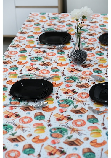 Sufre Sıvı Geçirmez Masa Örtüsü Sofra Bezi Sofra Örtüsü Piknik Örtüsü Cakes