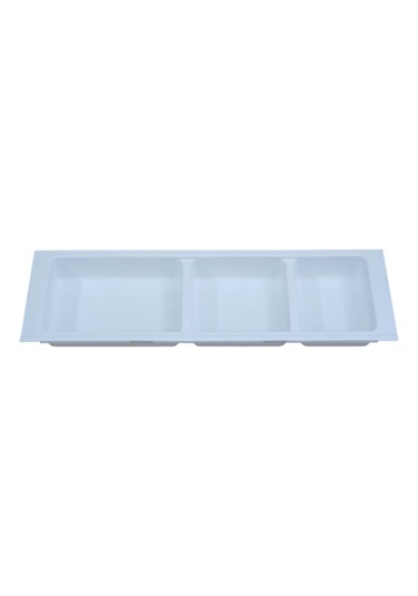 Mutfak Çekmece Içi Üç Bölmeli Kaşıklık 16cm x 48cm Beyaz