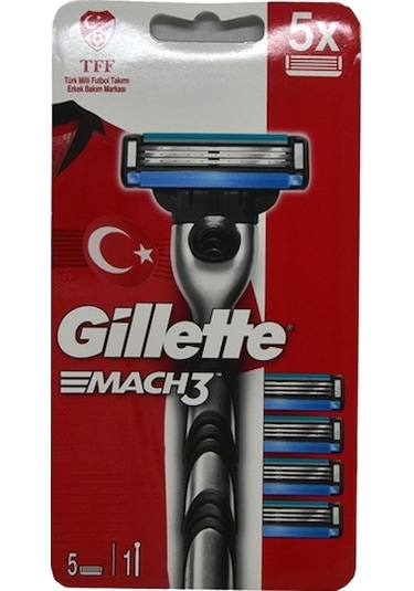 Gillette Mach3 Tıraş Makinesi + 5 Yedekli Tıraş Bıçağı