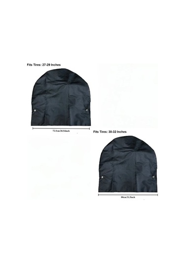 Dashanshop Siyah 28.54 İnç Dayanıklı Lastik Kılıfları - Araç, Kamyon, Karavan İçin Mevsimlik Koruma