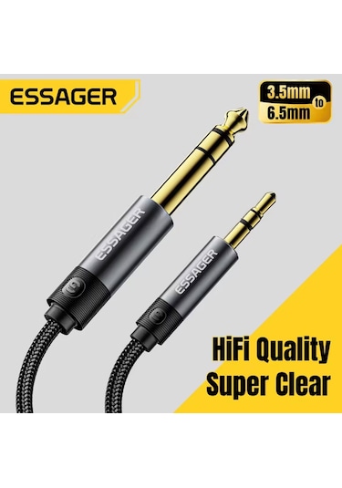 Essager 3-metre 3.5mm To 6.5mm Ses Kablosu Hi-fi Ses+dac Çip
