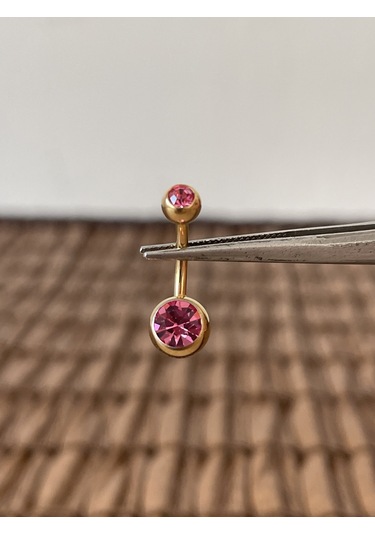 Yüksek Kalite G23 Titanium Pembe Parlak Top Taşlı Titanyum Göbek Piercingi Top 10mm DUMMY 236122954 429