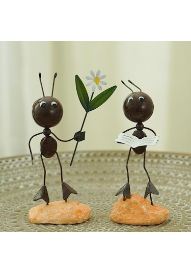 Minyatür Heykel Narin Hediyeler Demir Güzel Canlı Görüntü El Yapımı Mini Okuma Karınca Dekorasyon Ev Dekor E