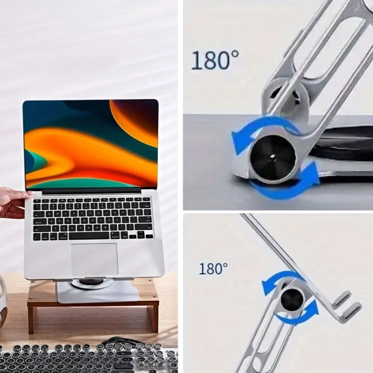 360 Derece Dönebilen Hava Aldıran Laptop Standı 4915