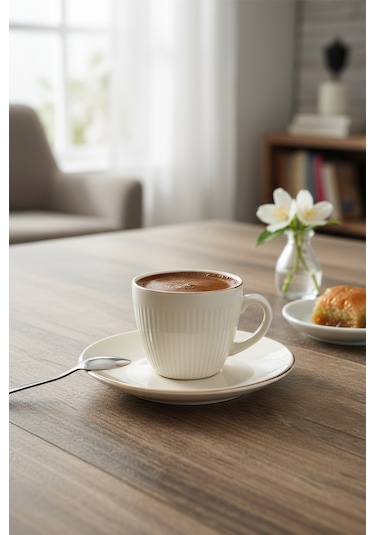 Bernardo Supra 6 Kişilik Fincan Takımı Altın Altın - Beyaz